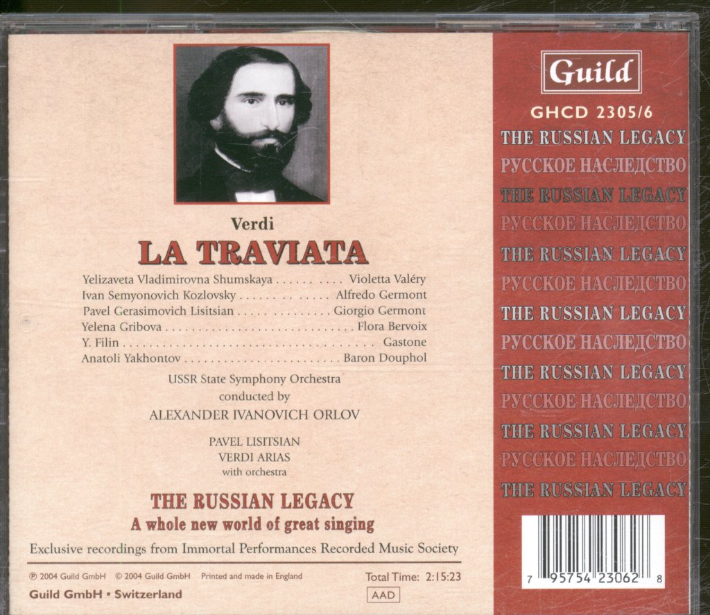 USSR State Symphony Orchestra, Alexander Ivanovich Orlov - Verdi - La Traviata - Double Cd