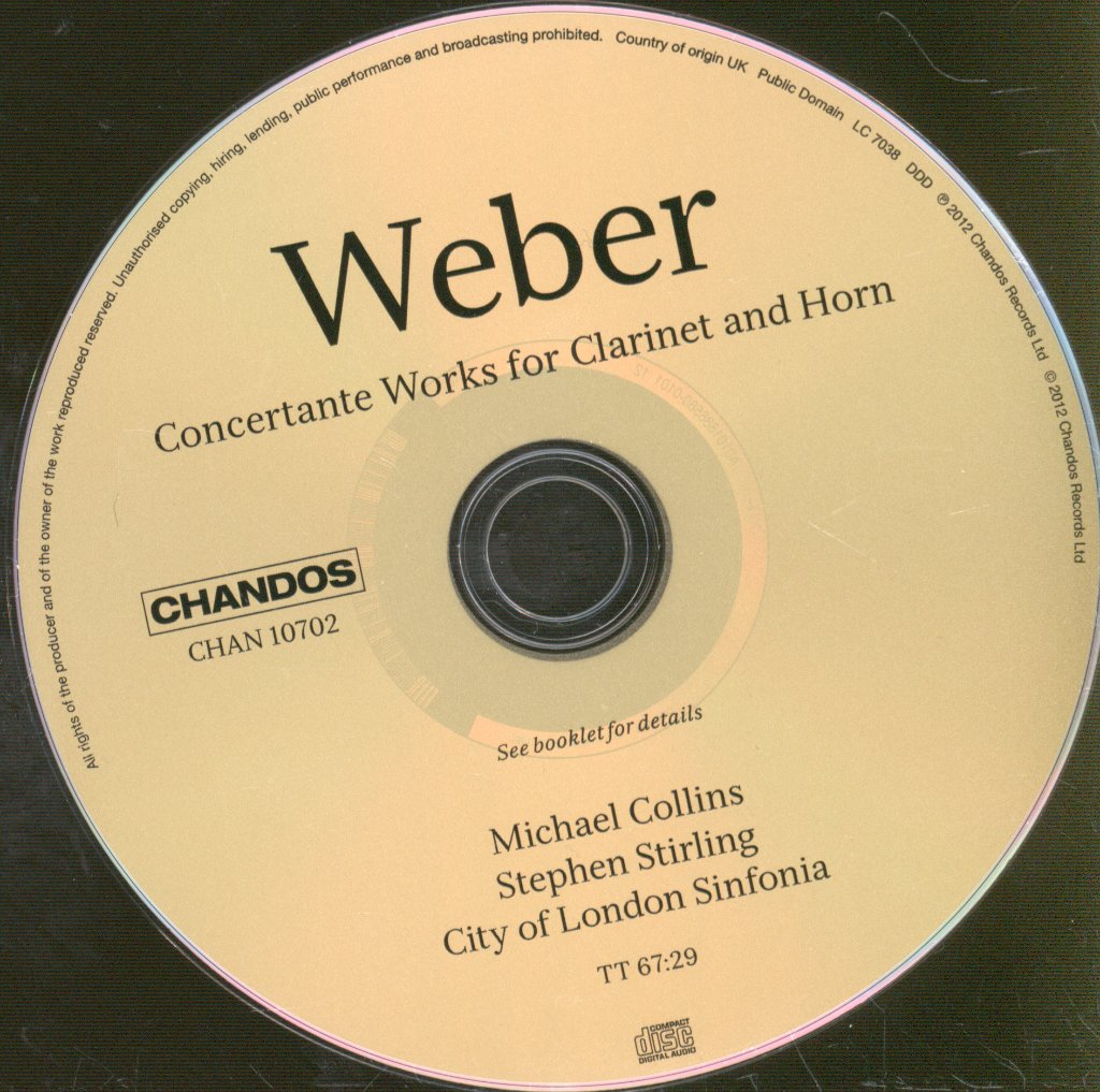 City Of London Sinfonia / Michael Collins - Weber - Clarinet Concertos Nos 1 And 2 - Cd