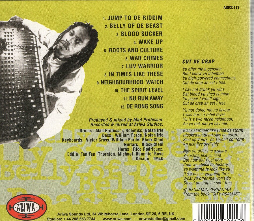 Benjamin Zephaniah - Belly Of De Beast - Cd