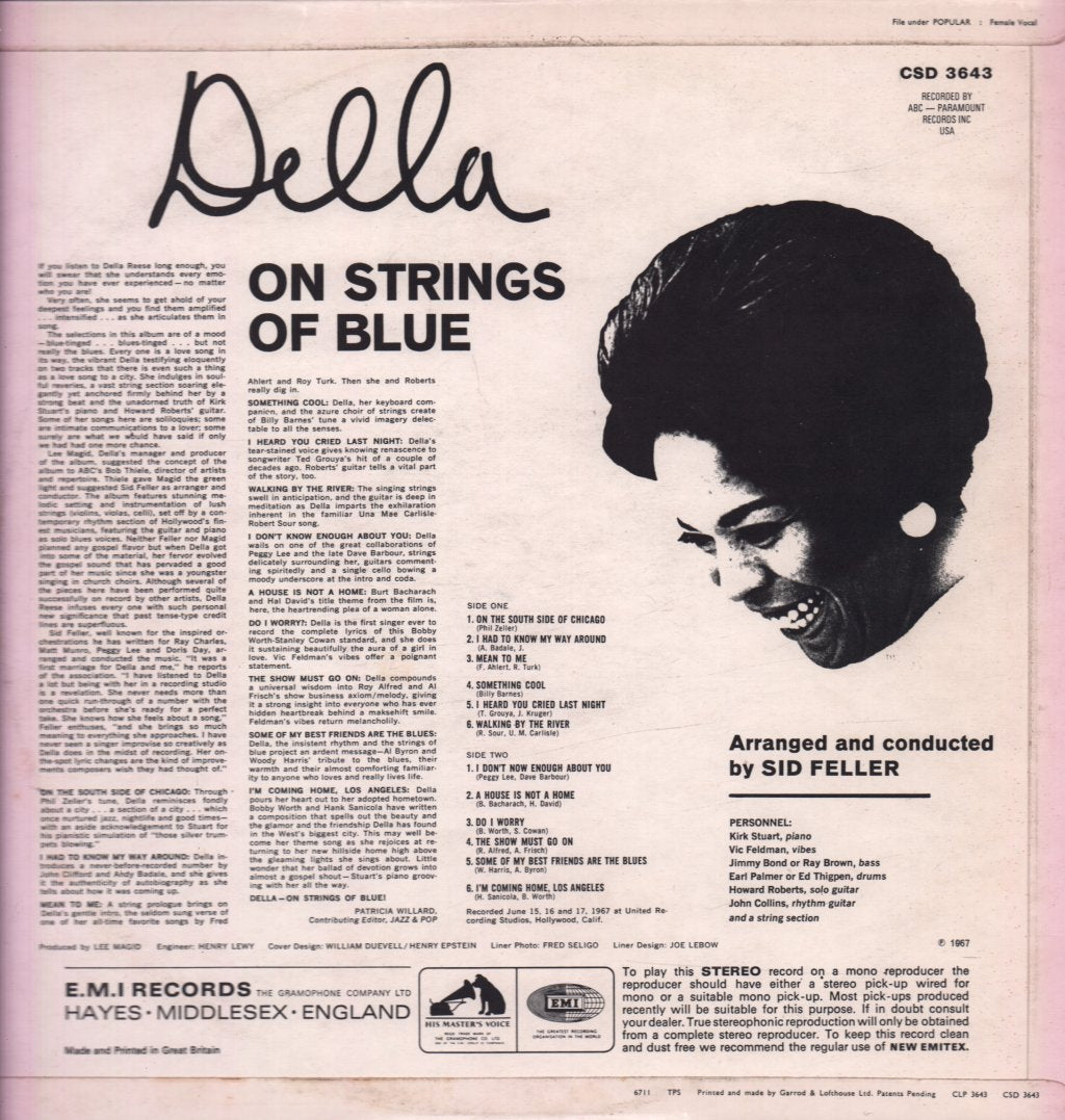 Della Reese - Della On Strings Of Blue - Lp