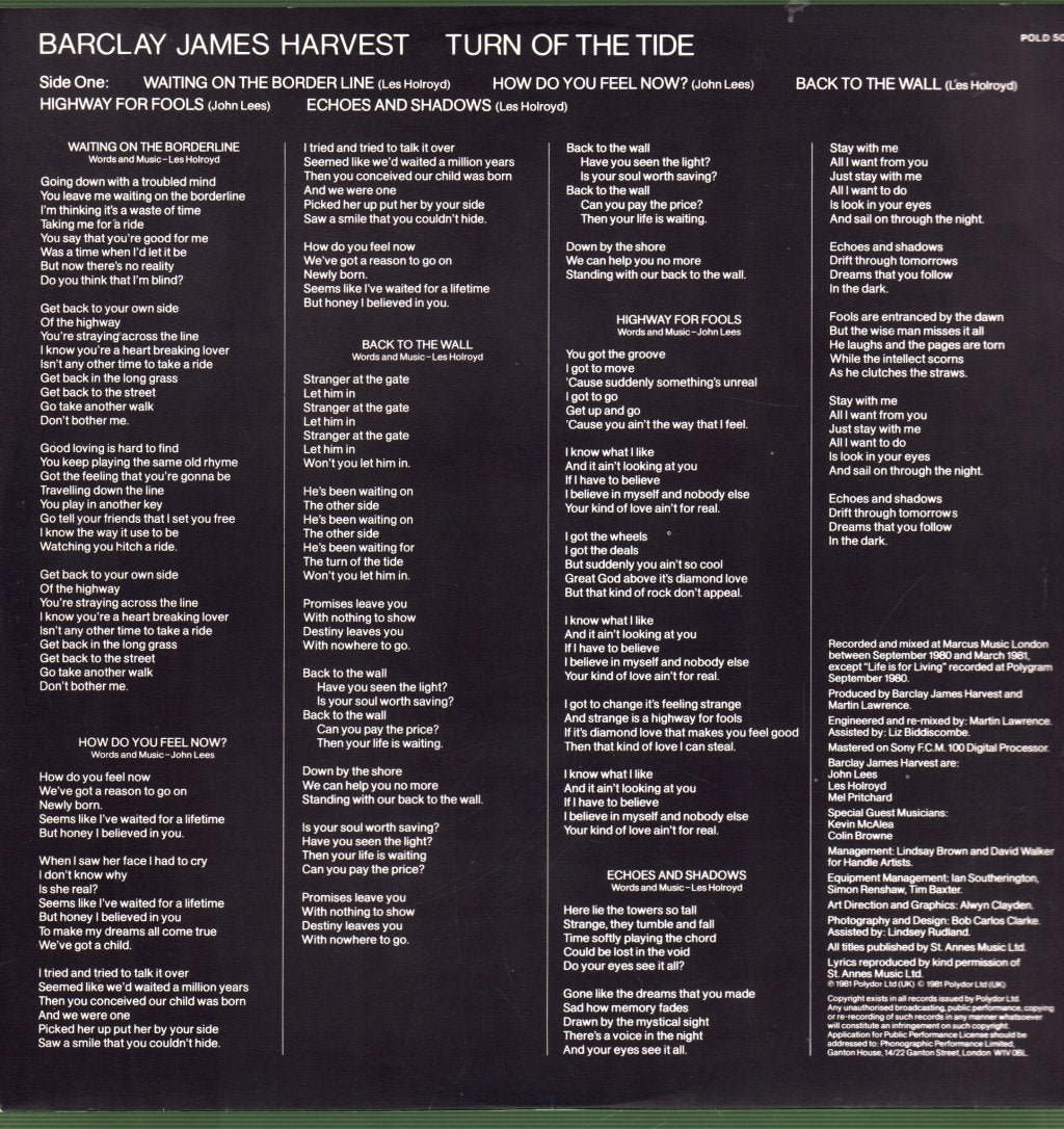 Barclay James Harvest - Turn Of The Tide - Lp