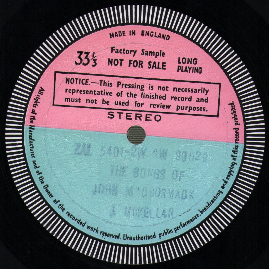 Kenneth McKellar - Sings The Songs Of John McCormack - Lp