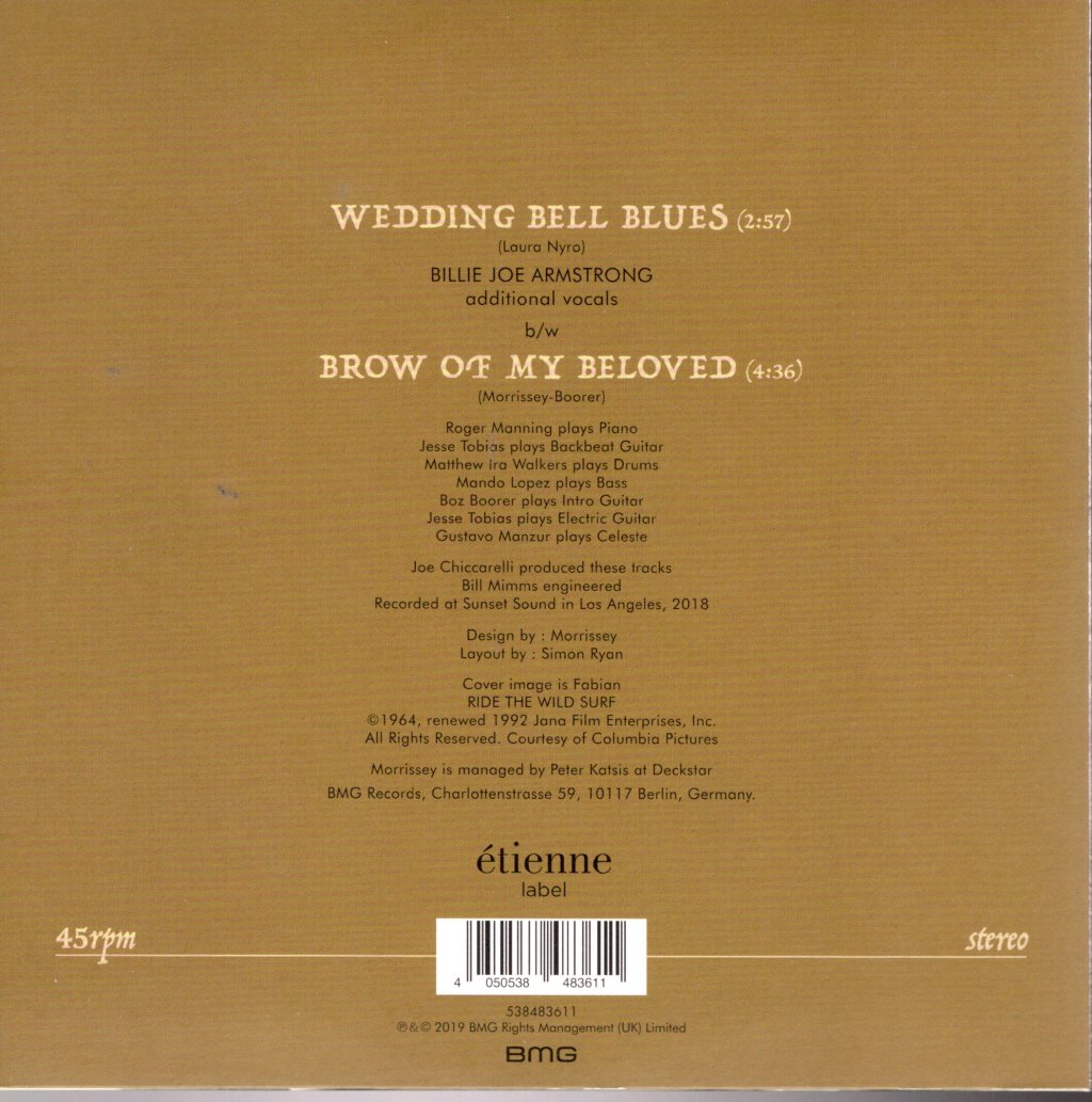 Morrissey - Wedding Bell Blues - 7 Inch