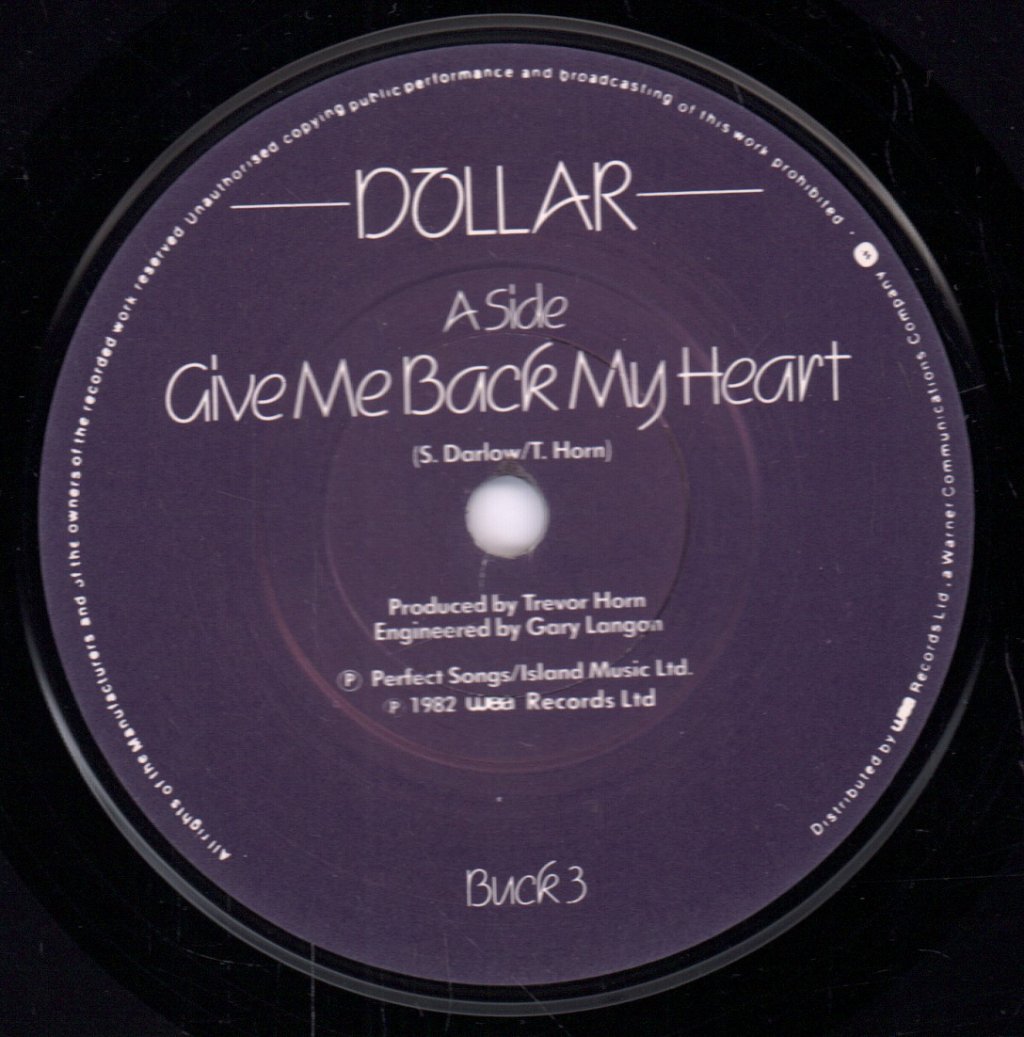 Dollar - Give Me Back My Heart - 7 Inch