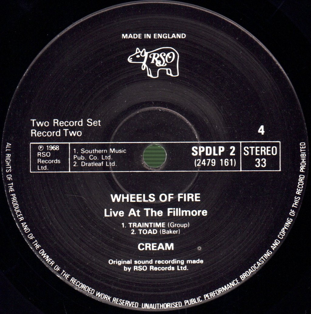 Cream - Wheels Of Fire - Double Lp