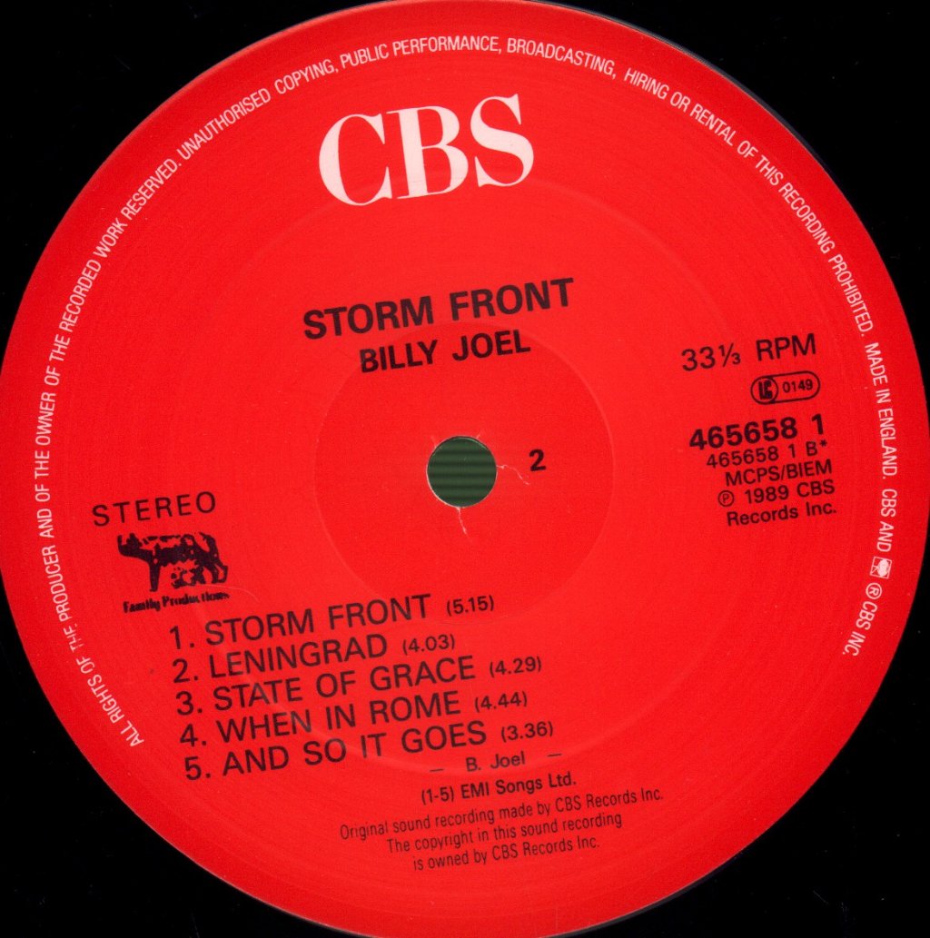 Billy Joel - Storm Front - Lp