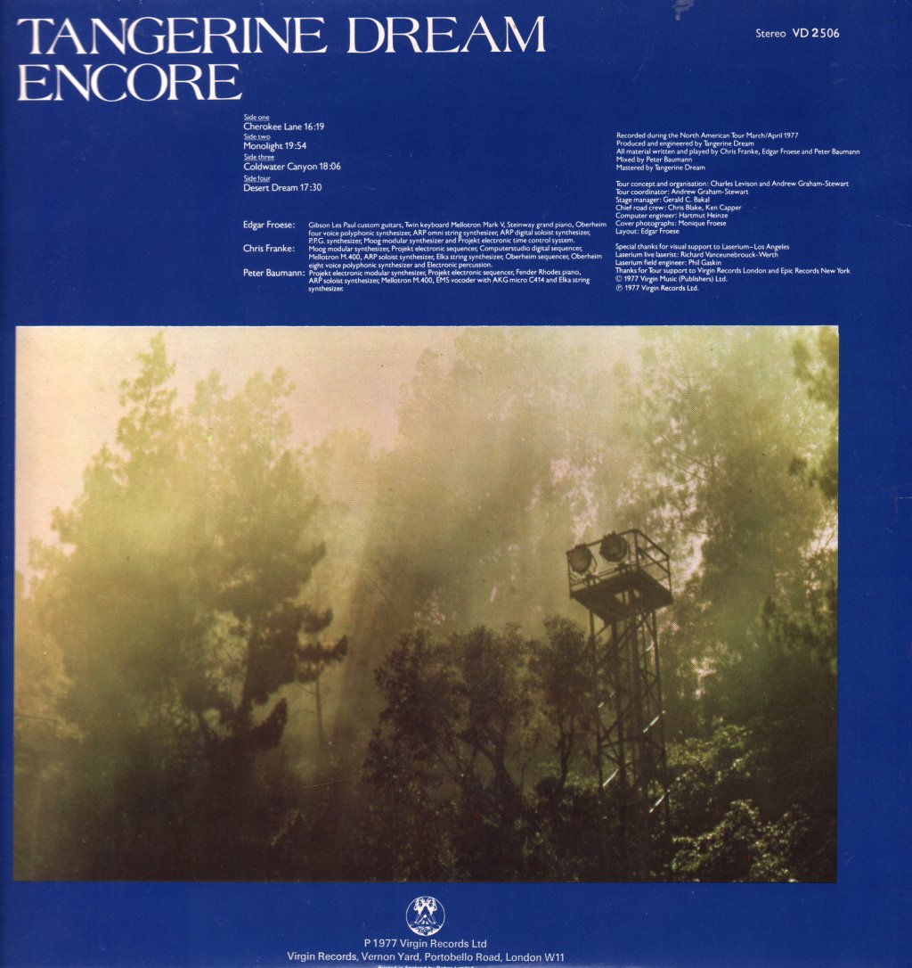 Tangerine Dream - Encore - Double Lp