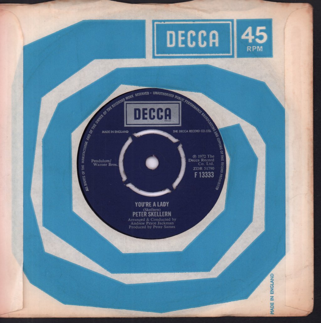 Peter Skellern - You're A Lady - 7 Inch
