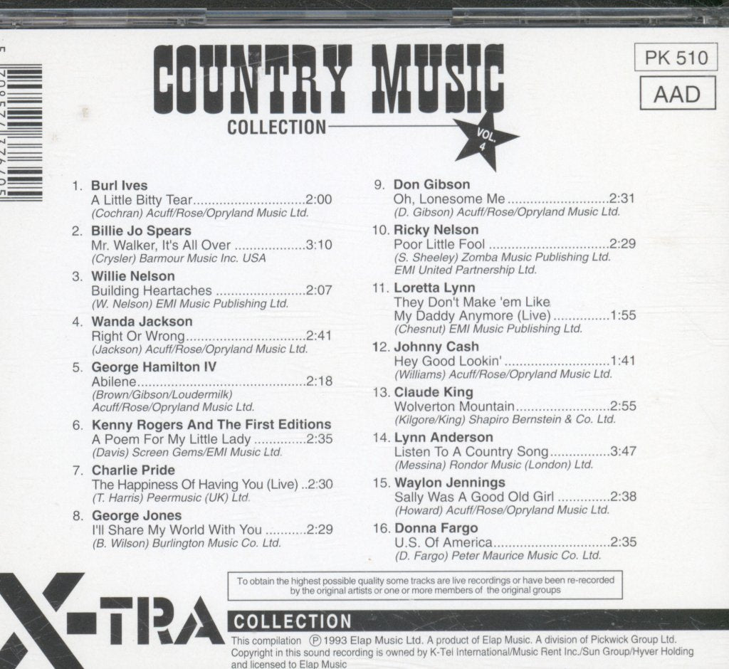 Various Artists - Country Music Collection Vol. 4 - Cd