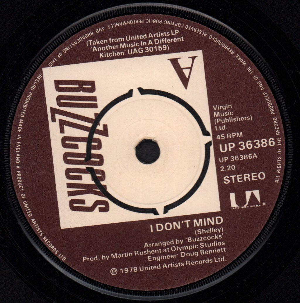 Buzzcocks - I Don't Mind - 7 Inch