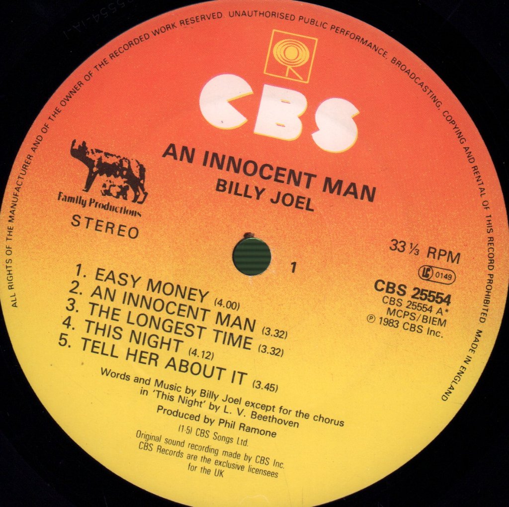 Billy Joel - An Innocent Man - Lp