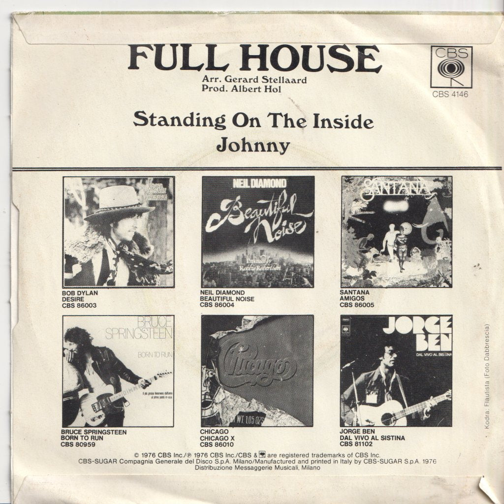 Full House - Standing On The Inside - 7 Inch