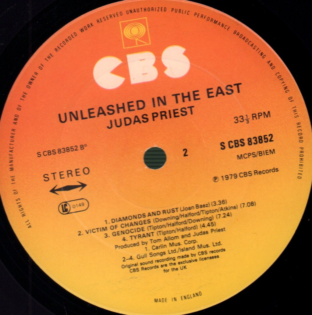 Judas Priest - Unleashed In The East - Lp