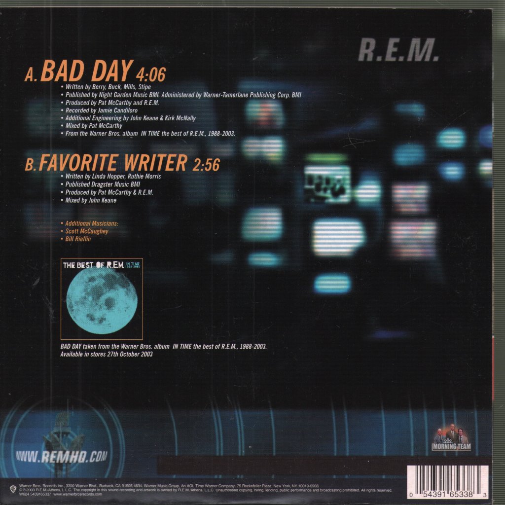R.E.M. ‎/ Bad Day 7インチレコード R.E.M. - Bad Day - 7 Inch – Vinyl Tap