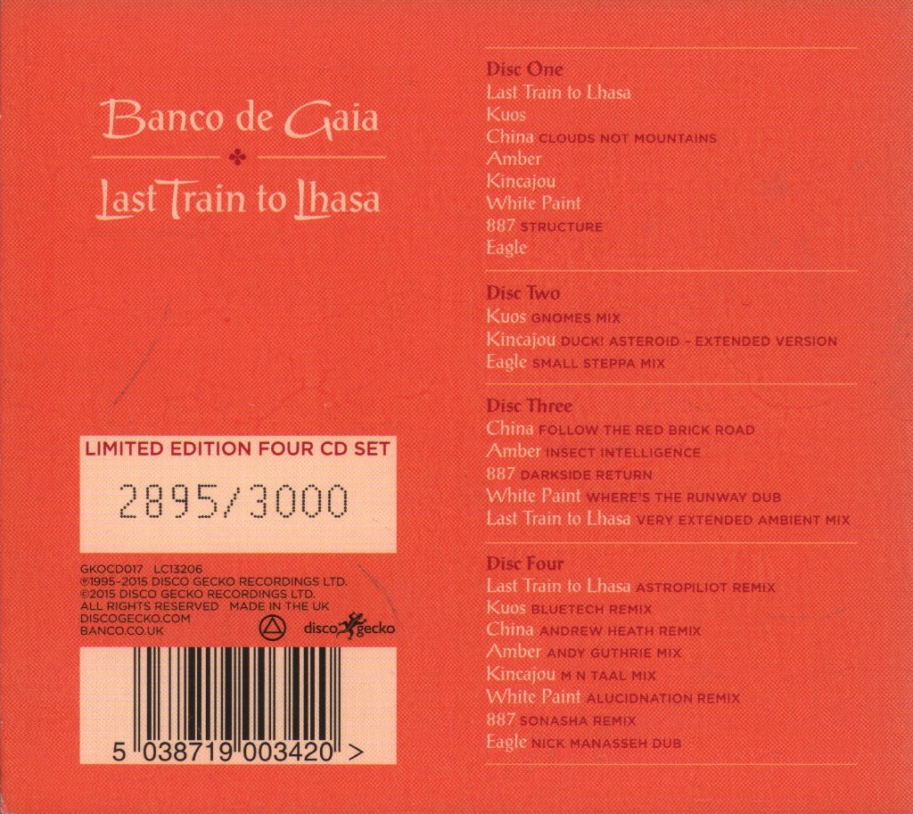 Banco De Gaia - Last Train To Lhasa (20th Anniversary Edition) - Cd Set