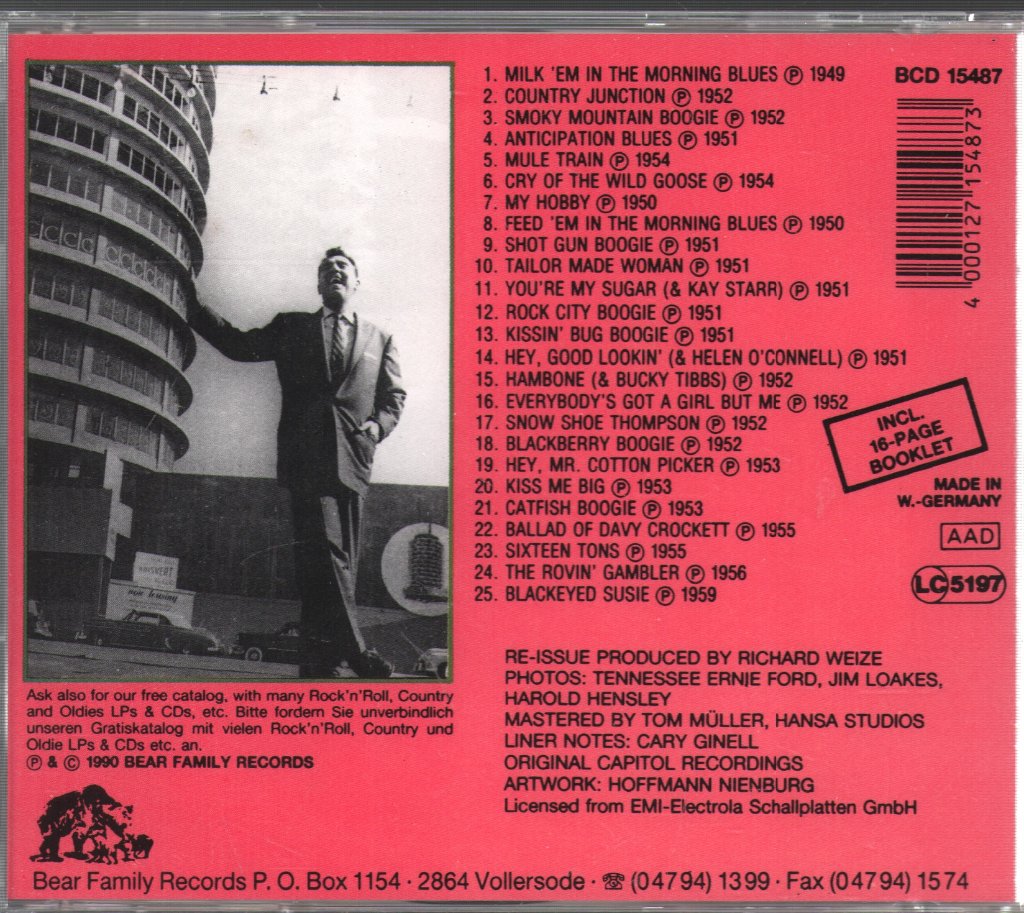 Tennessee Ernie Ford - Sixteen Tons - Cd