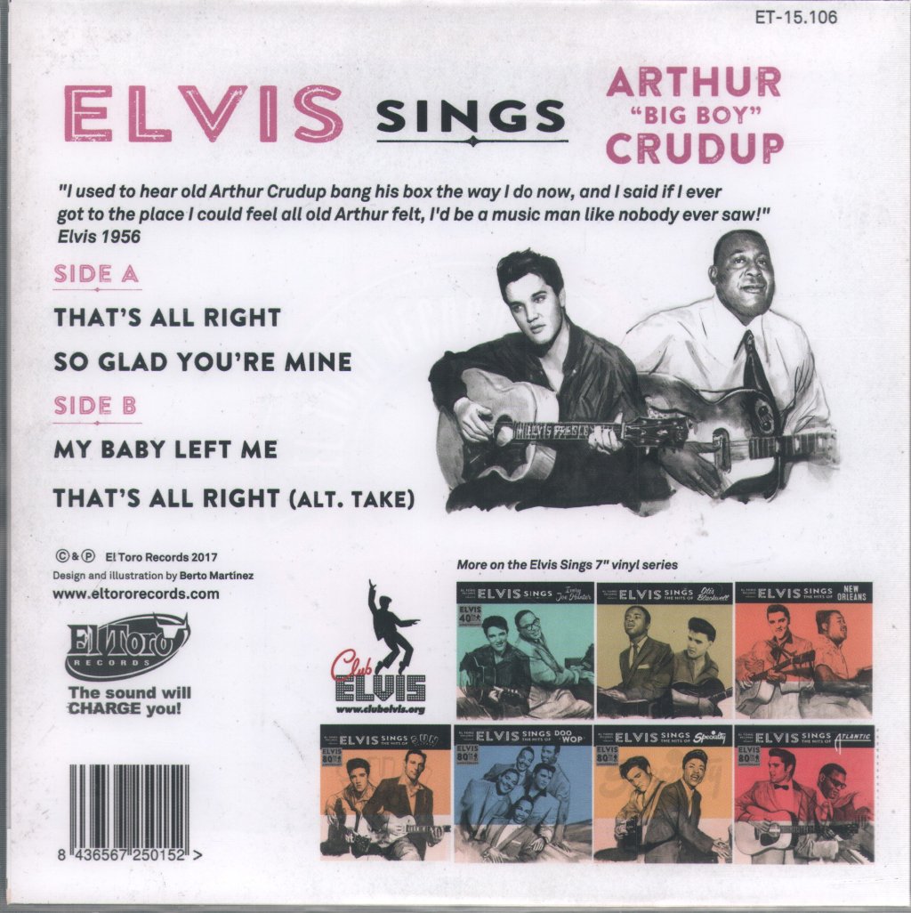 Elvis Presley - Elvis Sings Arthur "Big Boy" Crudup - 7 Inch