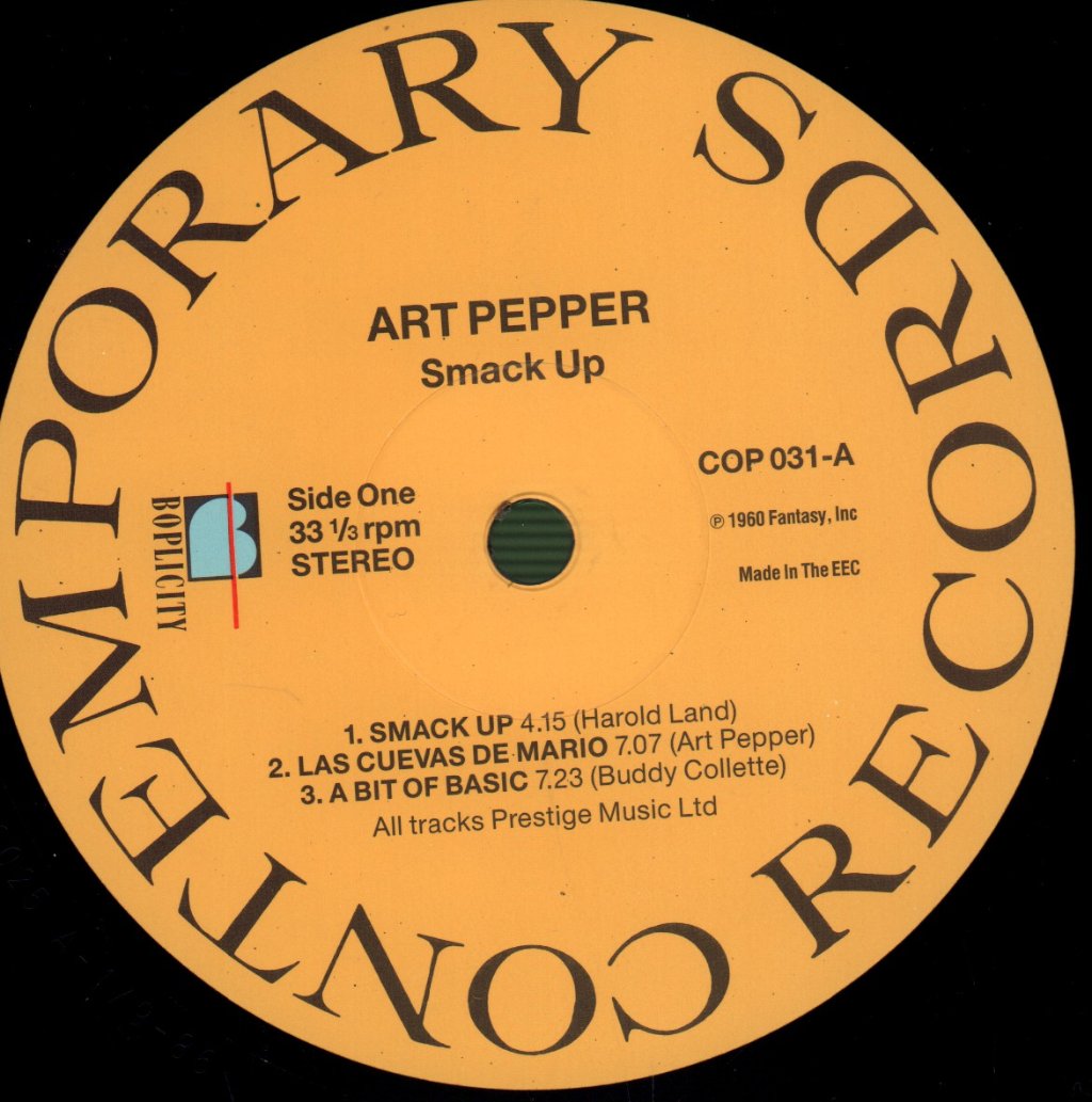 Art Pepper Quintet - Smack Up - Lp