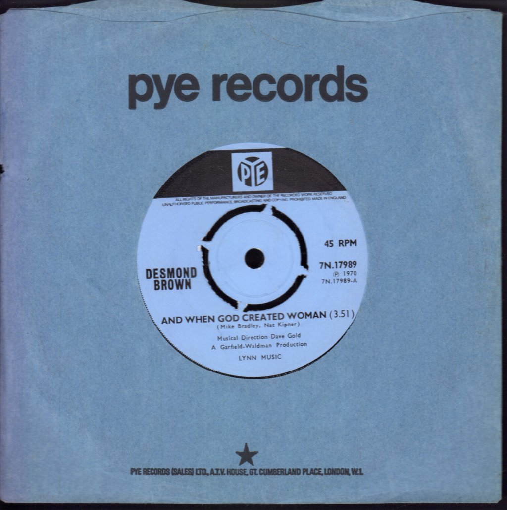 Desmond Brown - And When God Created Woman - 7 Inch