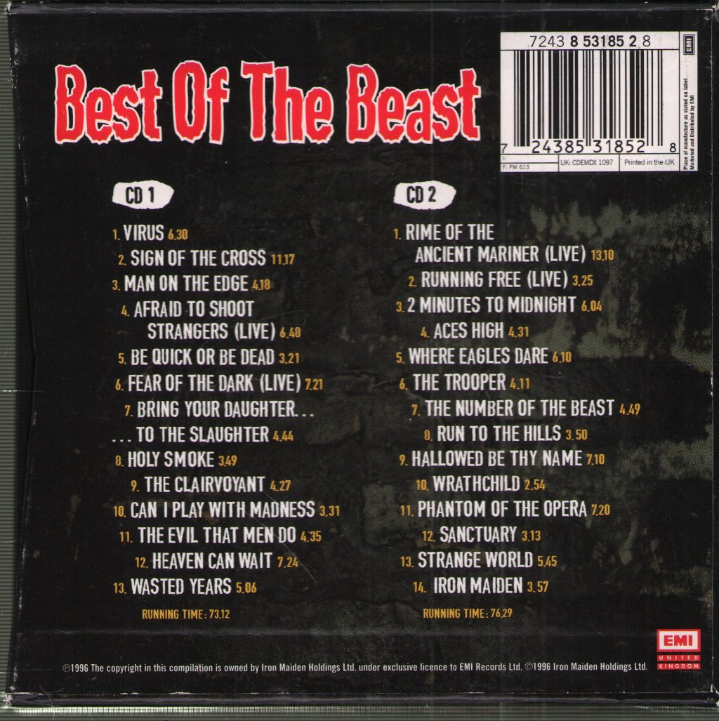 Iron Maiden - Best Of The Beast - Double Cd