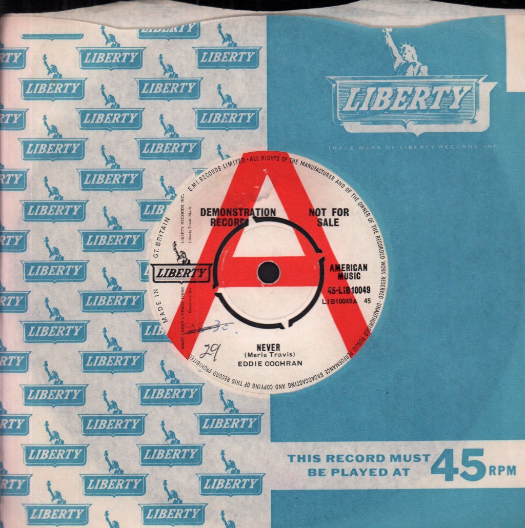 Eddie Cochran - Never - 7 Inch