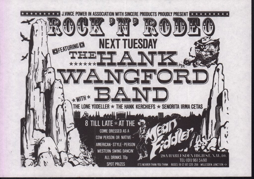 Hank Wangford Band - rock n roll rodeo - Flyer