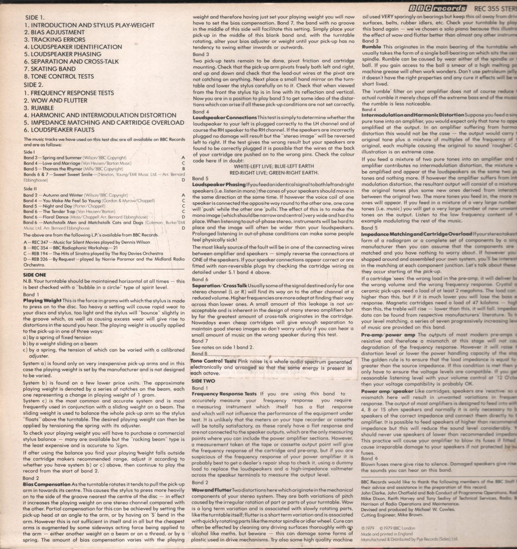 Robert Dougall - Bbc Stereo Test Disc - Lp
