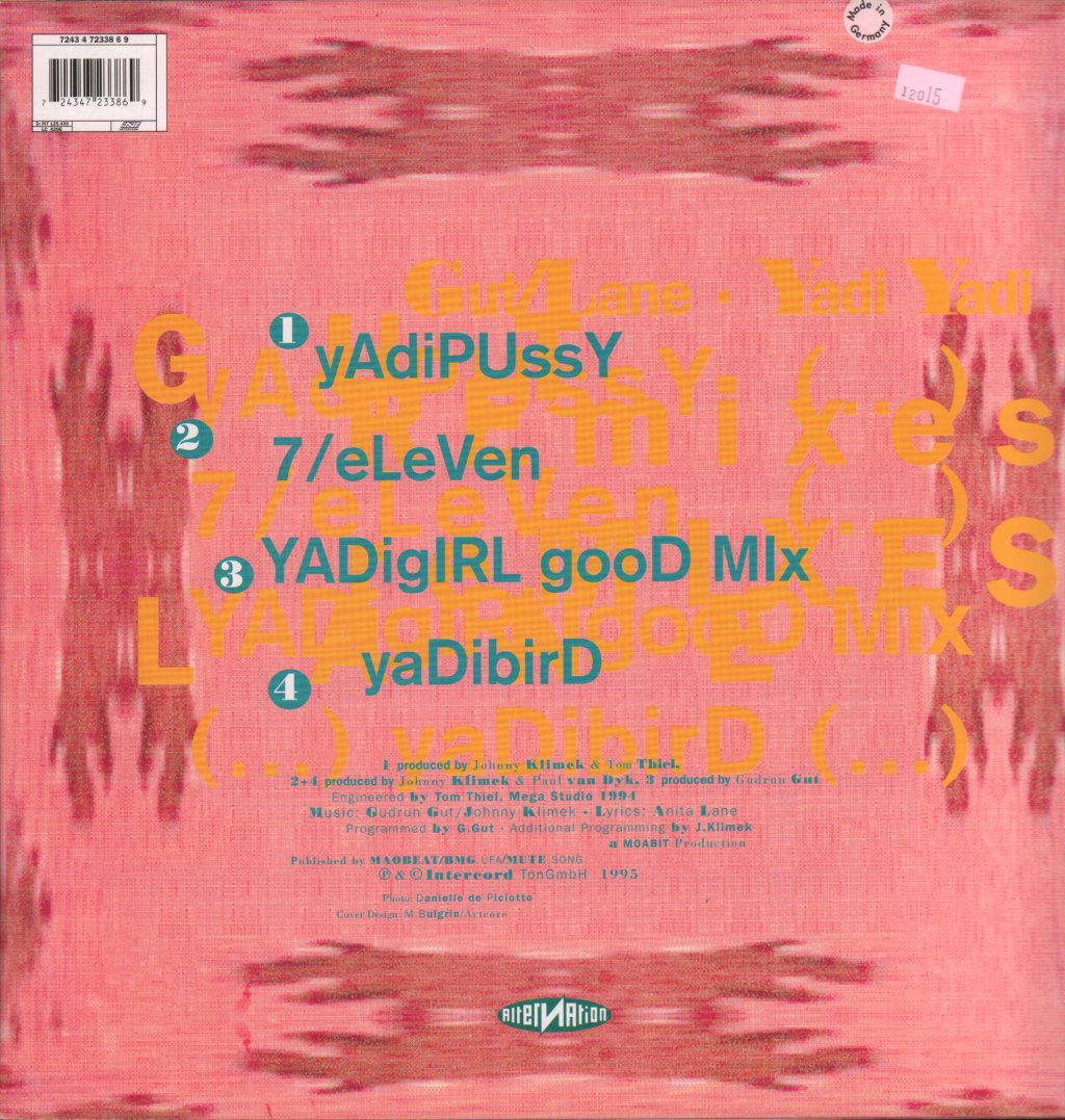 gudrun gat and anita lane - Yadi Yadi - 12 Inch