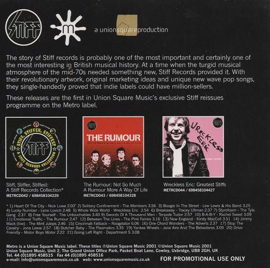Various Artists - Stiff, Stiffer, Stiffest (A Stiff Records Collection) - Cd
