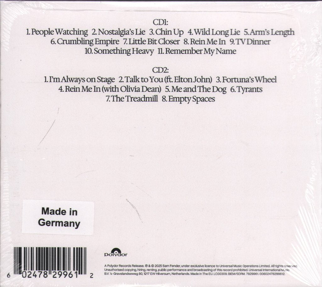 Sam Fender - People Watching - Double Cd