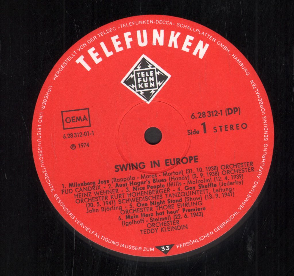 Various Artists - Swing In Europe 1936-1942 - Double Lp