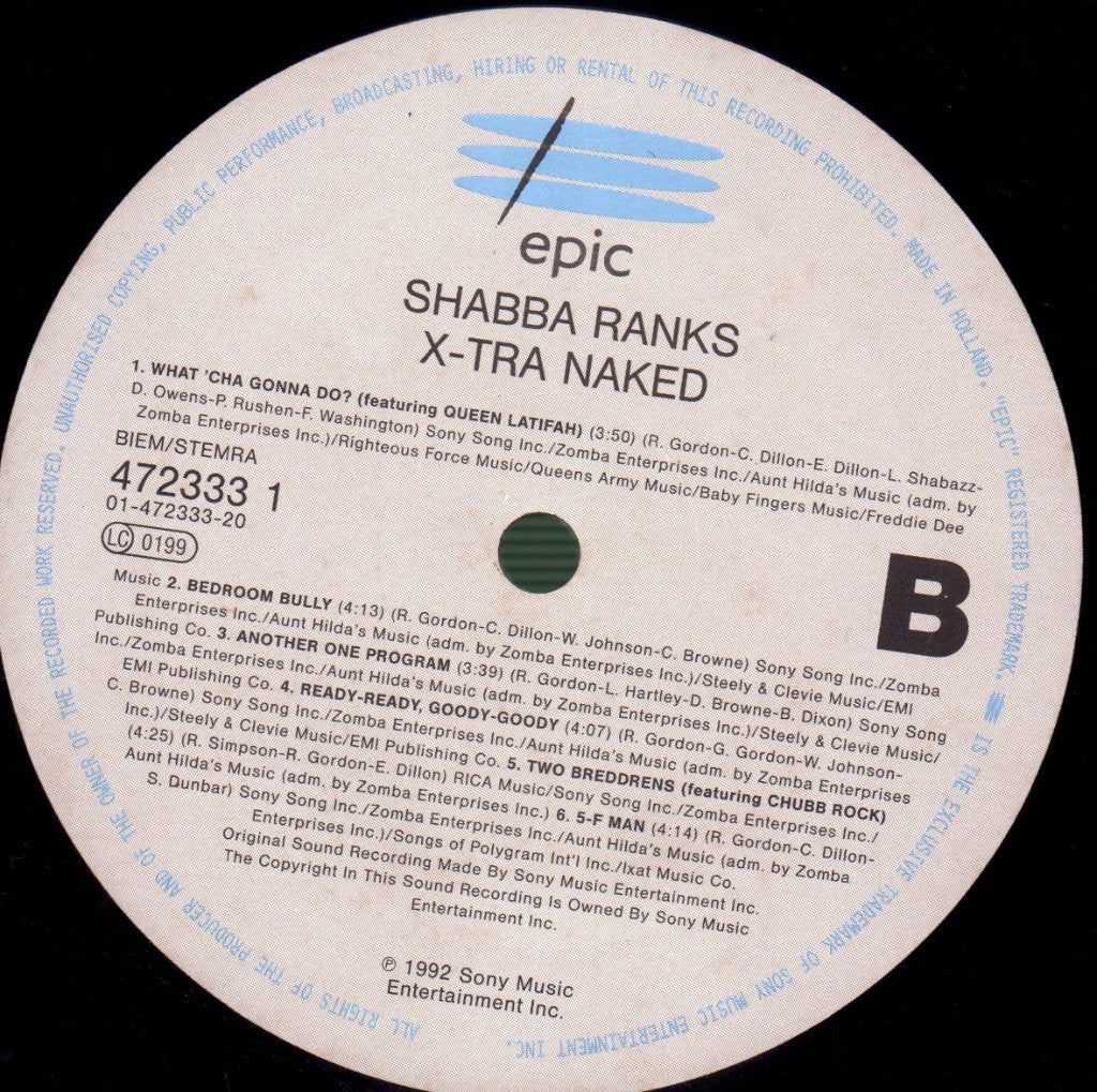 Shabba Ranks - X-Tra Naked - Lp