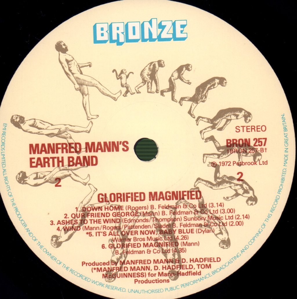 Manfred Mann's Earth Band - Glorified Magnified - Lp