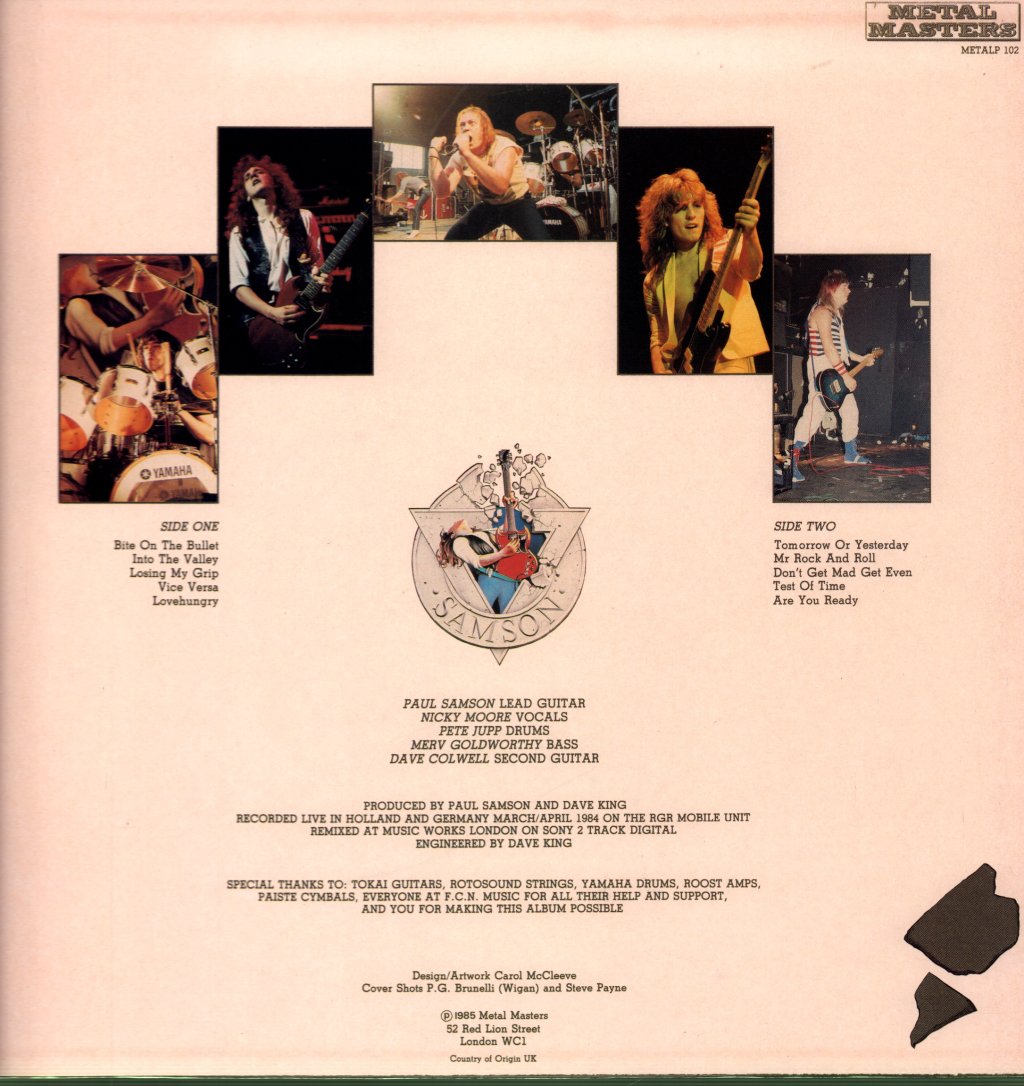 Samson (Nwobhm/Metal Group) - Thank You And Goodnight... Live - Lp