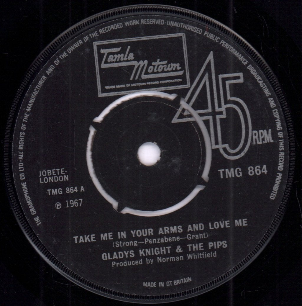 Gladys Knight And The Pips - Take Me In Your Arms And Love Me - 7 Inch