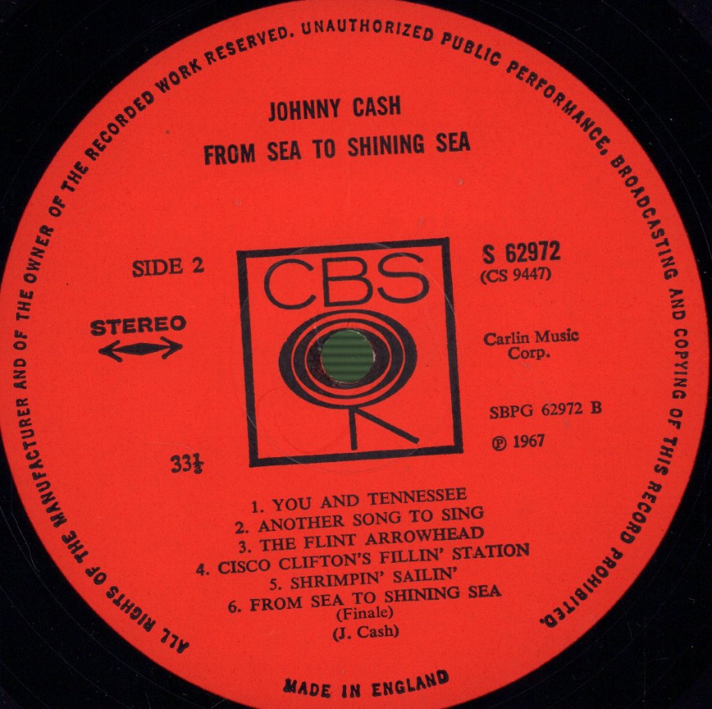 Johnny Cash - From Sea To Shining Sea - Lp