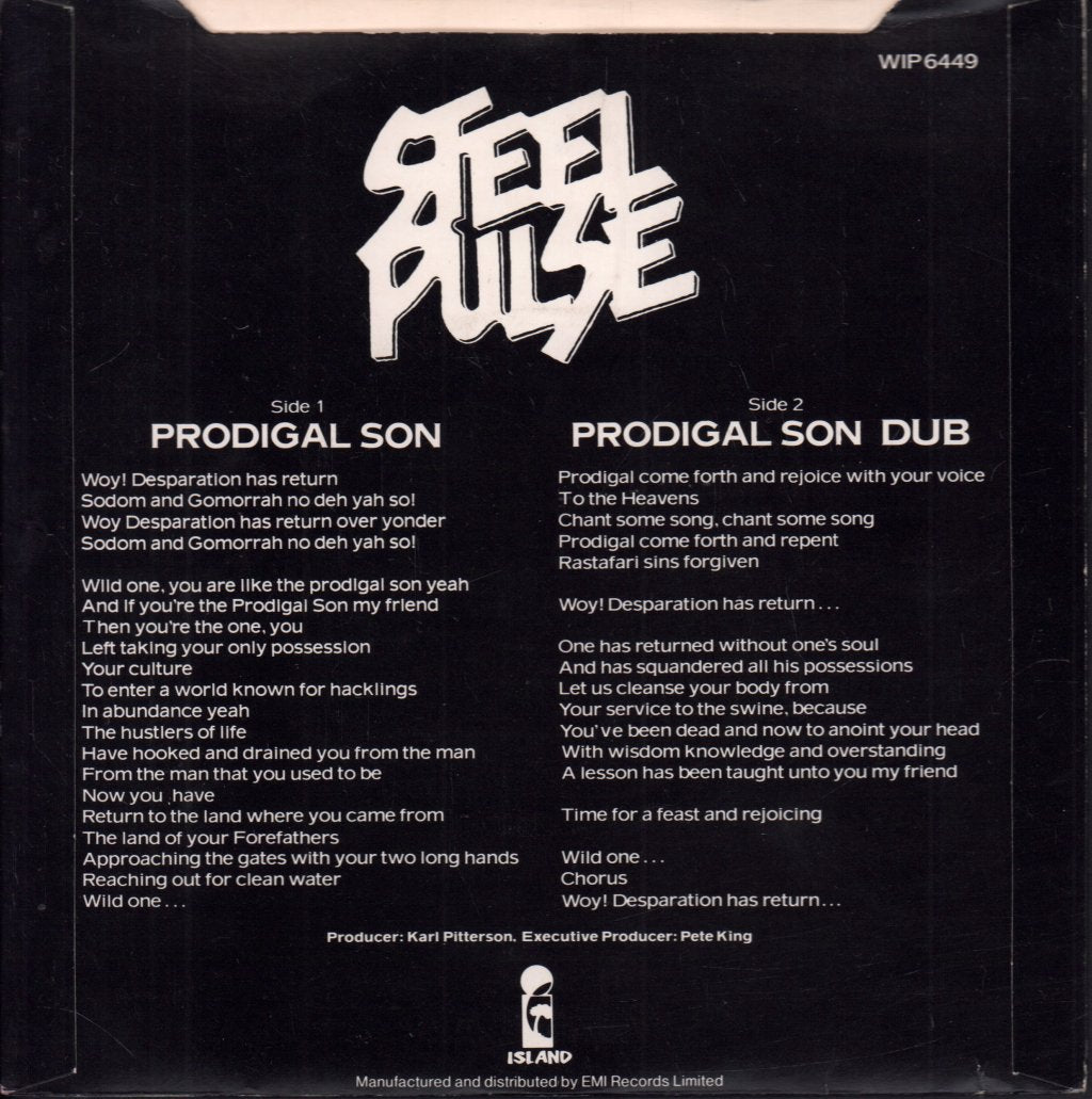 Steel Pulse - Prodigal Son - 7 Inch