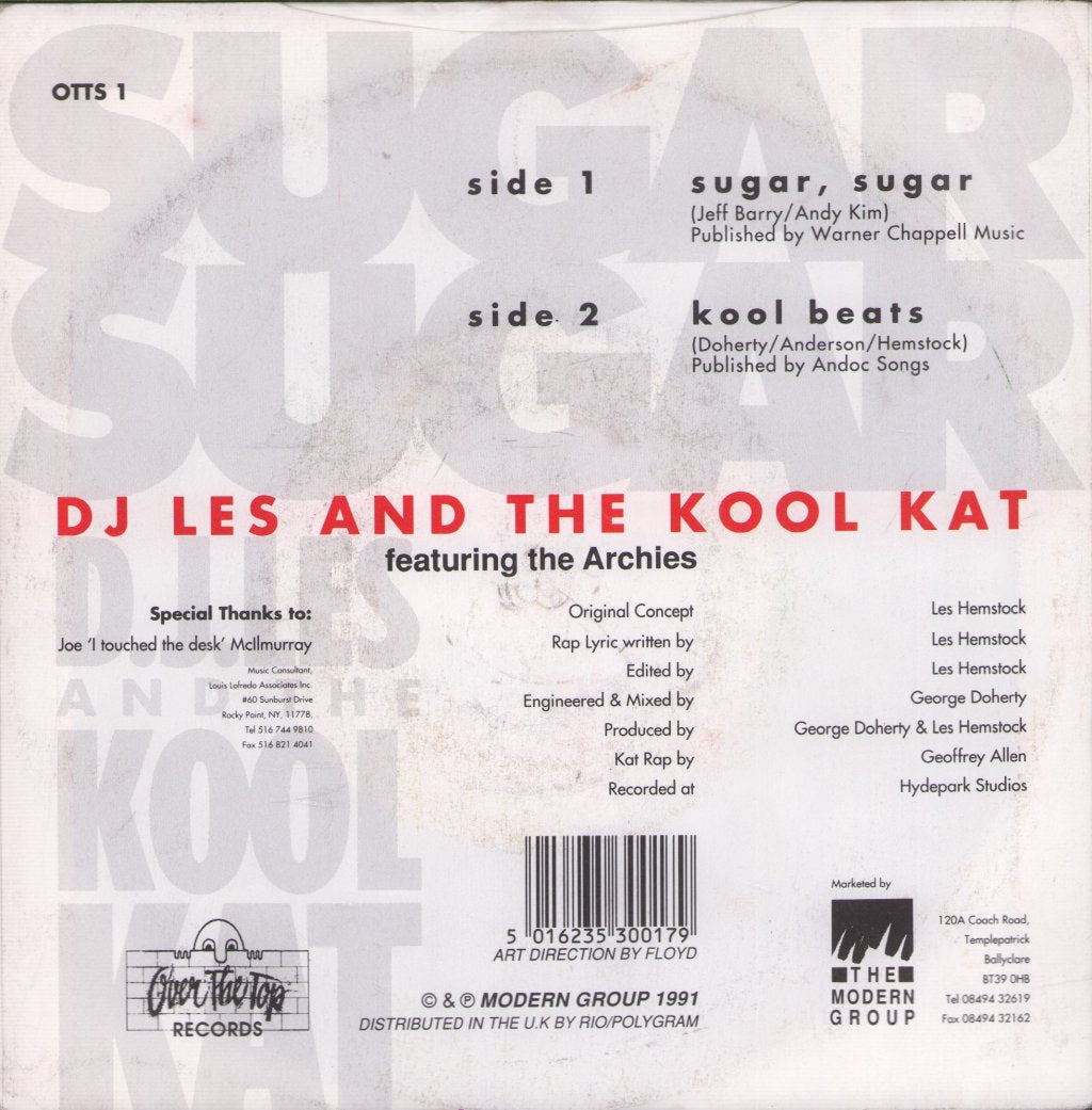 Dj Les And The Kool Kat - Sugar Sugar - 7 Inch