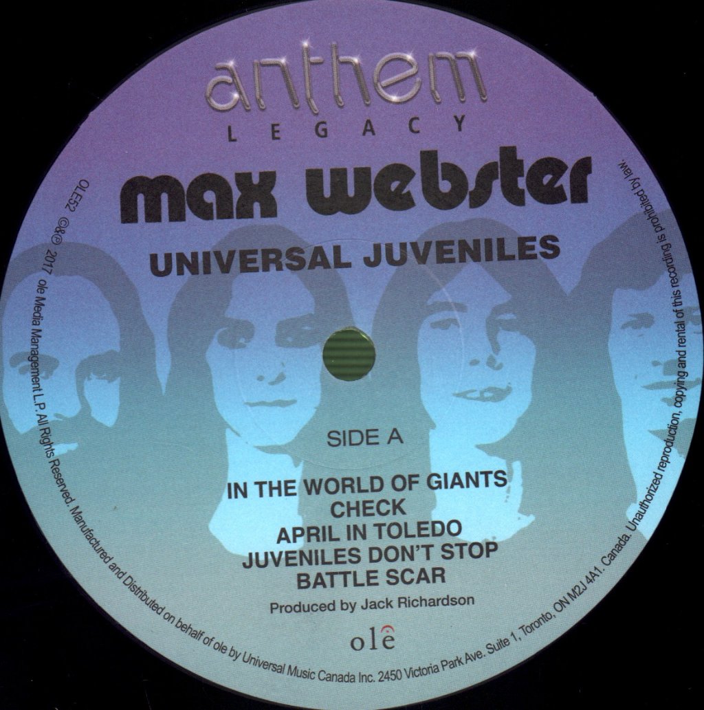 Max Webster - Universal Juveniles - Lp