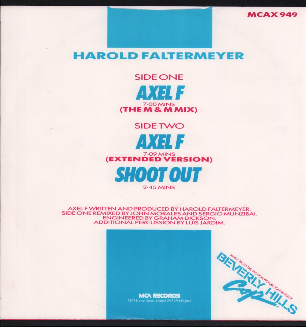 Harold Faltermeyer - Axel F - 12 Inch