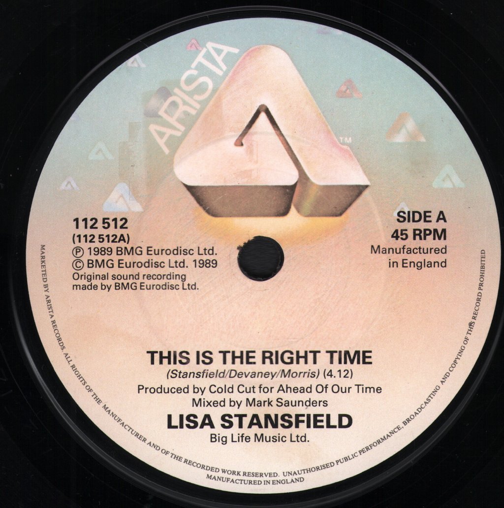 Lisa Stansfield - This Is The Right Time - 7 Inch