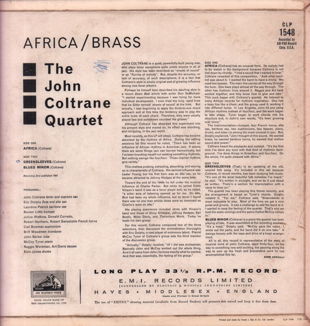 John Coltrane Quartet - Africa/Brass - Lp