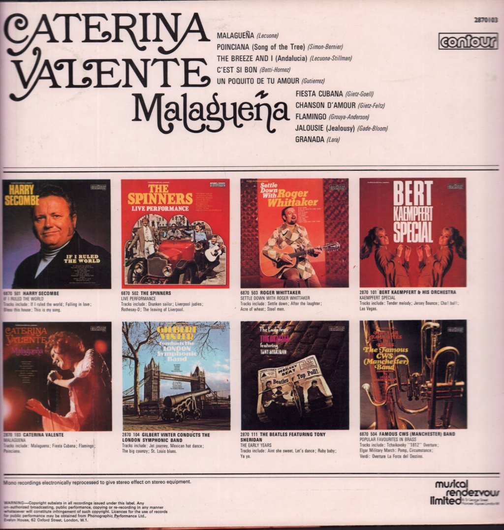 Caterina Valente - Malagueña - Lp