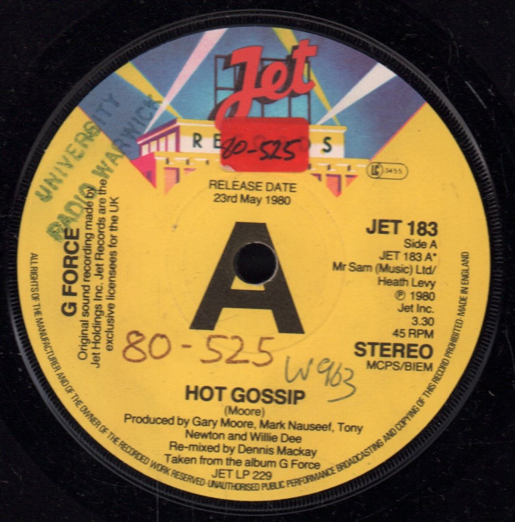 G Force - Hot Gossip - 7 Inch