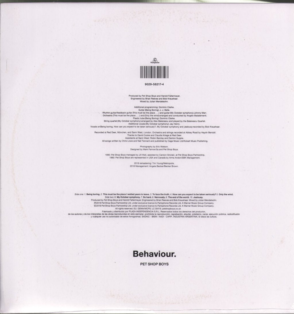 Pet Shop Boys - Behaviour - Lp