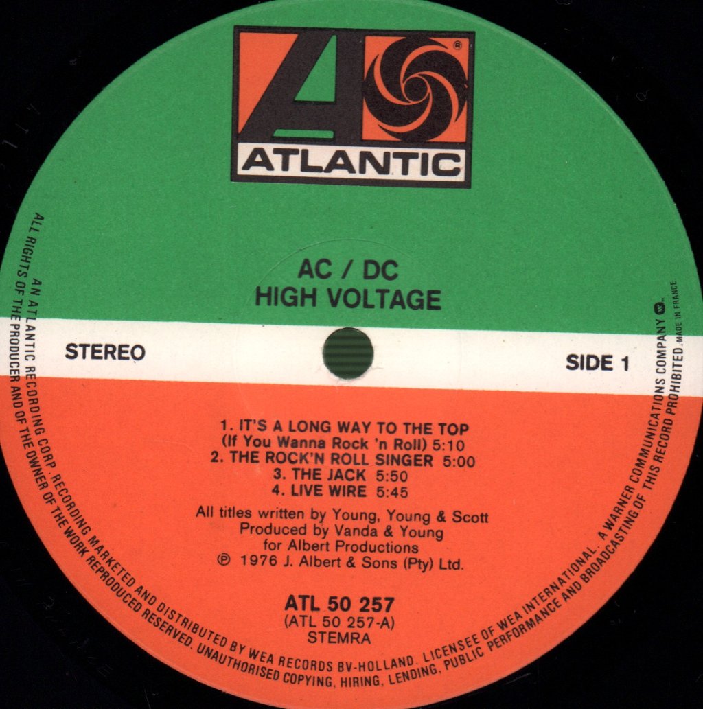 AC/DC - High Voltage - Lp