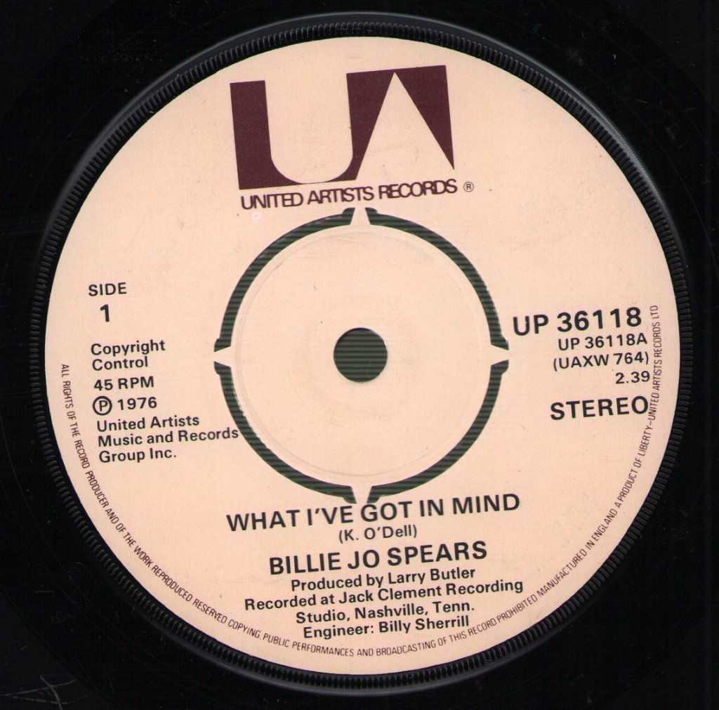 Billie Jo Spears - What I've Got In Mind - 7 Inch
