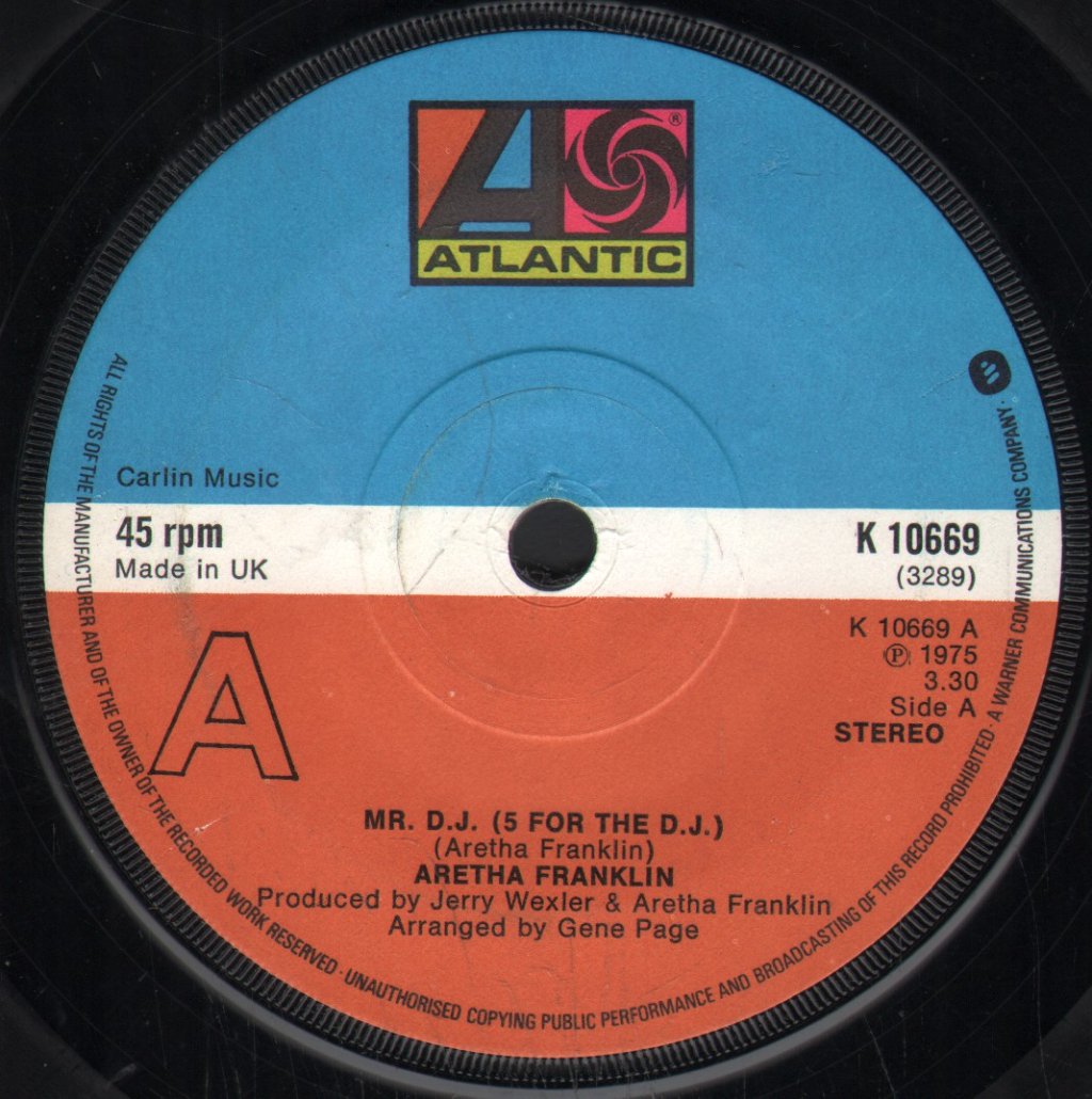 Aretha Franklin - Mr D.J. (5 For The D.J.) - 7 Inch