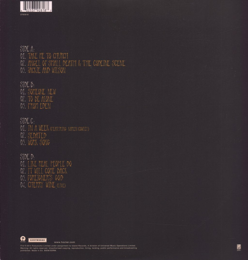 Hozier - Hozier - Double Lp
