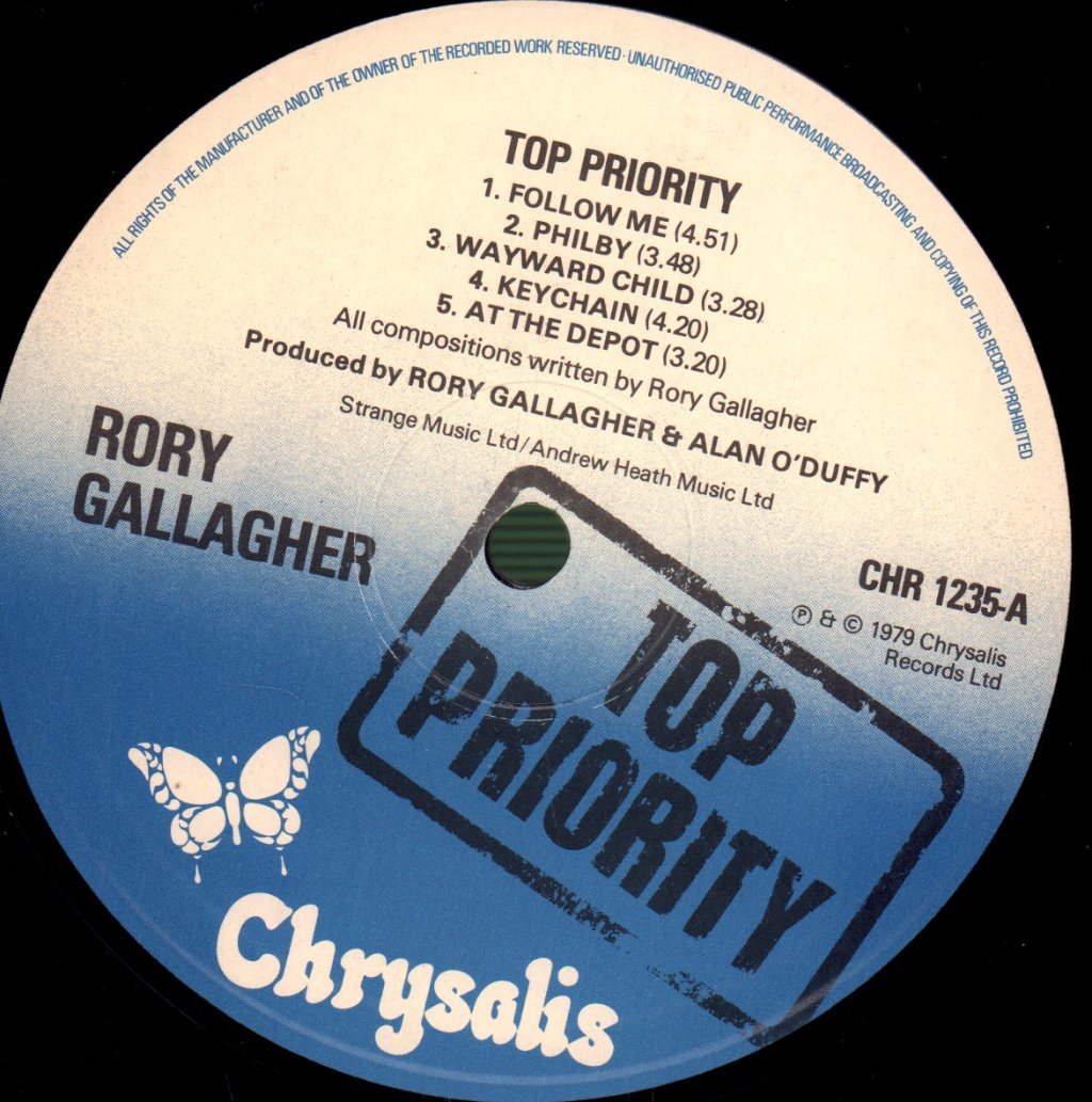 Rory Gallagher - Top Priority - Lp